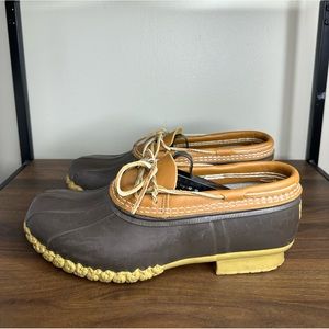 L.L. Bean Brown Low Rubber Moc Duck Boots 12 Mens